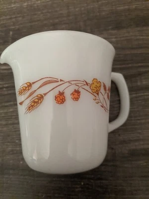 PYREX CORNING WHEAT PATTERN TALL CREAMER GENTLY USED CONDITION FREE USA SHIP - Image 1 of 4