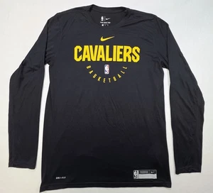 Cleveland Cavaliers Nike Camicia Uomo Large TALL LT Nera Manica Lunga USO LIMITATO - Foto 1 di 8