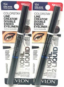 (2) Revlon Colorstay Line Creator Double Ended Eyeliner Sealed 154 - Cool As Ice - Picture 1 of 3
