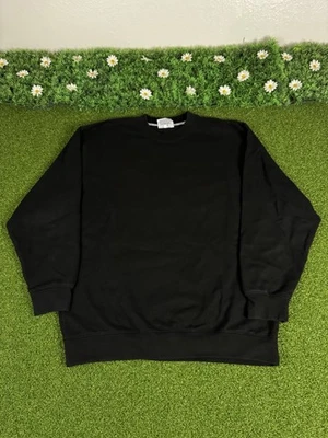 Pro Club Sweatshirt Mens Large Black Heavyweight Crewneck Fleece Pullover - Image 1 of 4