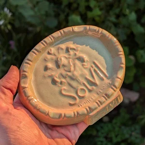 Solvil Watches Ceramic Ashtray Green Sarpa Geneve Vintage - Picture 1 of 2