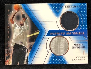 2001-02 SPx Winning Materials Kevin Garnett Camiseta de calentamiento usada en juegos #KG2 - Imagen 1 de 2