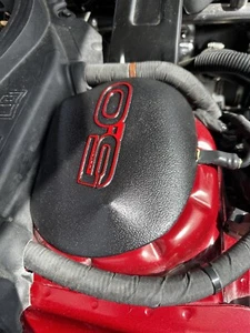 2015-2023 Mustang Strut Tower Covers Caps (5.0) Ruby Red (more colors available) - Foto 1 di 15