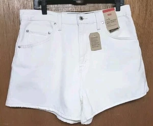 NUEVOS CON ETIQUETAS PANTALONES CORTOS JEAN LEVIS Silvertab Mamá Talla 32 BLANCOS Calce Relajado $59.50 - Imagen 1 de 5