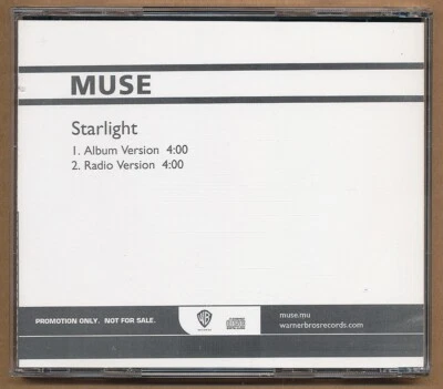Muse - Starlight RARE promo radio only CD single w/ exclusive edit '07 Foto 1 de 2