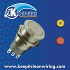 Keep It Clean Wiring 12560 Momentary 19Mm Red Or Yellow Ring Led Aluminum Bille