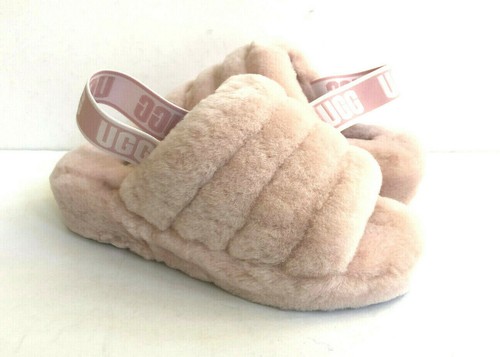 UGG FLUFF YEAH SLIDE QUARZO MOCASSINO SLIP ON SANDALO US 10 EU 41 UK 8