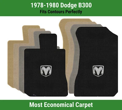 Alfombrillas de primera fila Lloyd Velourtex para Dodge B300 1978-1980 con logotipo de insignia Ram Foto 1 de 4