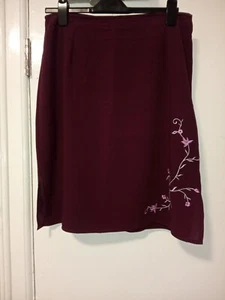 Dorothy Perkins Plum Lightweight Summer Skirt Floral Detail See Through Skirt... - Picture 1 of 11