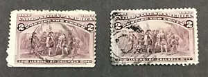 US 1893 F-VF Used Sc#231c Broken Hat Variety - Picture 1 of 2