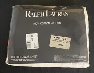Raro Ralph Lauren ALDENWOOD CREMA Julianne Floral Sábana Plana Rey Irregular NUEVO - Imagen 1 de 11