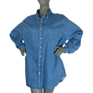 Camicetta o top denim cotone blu Sonoma taglia: XXL, blu nuova con etichette facile manutenzione lavaggio in lavatrice - Foto 1 di 12