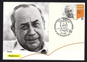 Italia 2021 : Leonardo Sciascia - Cartolina Ufficiale Poste Italiane - Foto 1 di 1