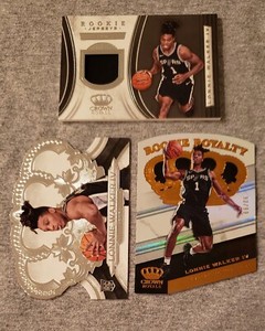 2018-19 Panini Crown Royale Lonnie Walker Die-cut # 93/99 Rookie Jersey Base Lot