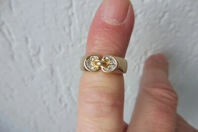 Anillo Pierre Lang, hermoso anillo, dorado con piedras, talla 50 (PL 4) Foto 1 de 3