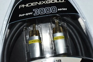 Cable de video compuesto Phoenix dorado 3 ft RCA 100 % doble blindaje - Imagen 1 de 4