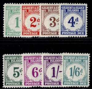 GILBERT AND ELLICE ISLANDS GVI SG D1-D8, 1940 postage due set, M MINT. Cat £180. - Picture 1 of 1