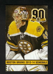 Boston Bruins--Tuukka Rask--2013-14 Pocket Schedule--Comcast Xfinity - Foto 1 di 2