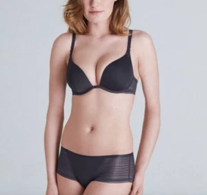 Simone Perele Womens Anthracite Muse Contour Plunge Bra L18816 Size 32F - Picture 1 of 3