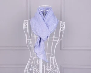 Cool Summer Fashion Sun Shield 100% Linen Long Scarf Shawl Wrap 25cm*180cm BLUE - Picture 1 of 6