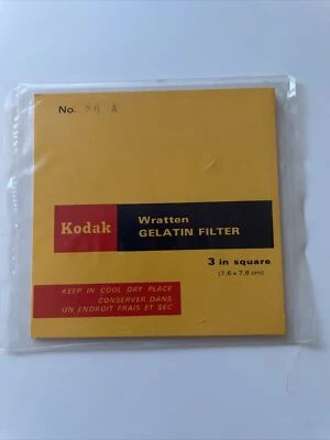 Kodak Wratten Gelatine FIlter 86A - 3 in Square - In  Plastic Sealed Envelope - Image 1 of 2