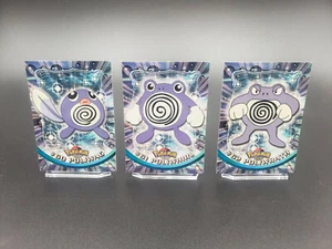 TOPPS SET - Poliwag, Poliwhirl, Poliwrath - TVA S1 - NP - Pokemon - BLACK LOGO - Picture 1 of 7