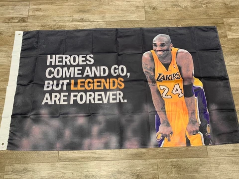 LA Lakers Kobe Flag 3x5 Banner Lebron Davis Gigi Mamba Mentality Cover