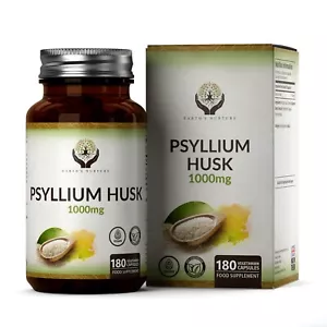 Psyllium Husk | 180 Kapseln 500mg natürliche Gewichtsabnahme | Detox Colon Cleanse - Bild 1 von 19