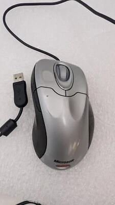 Microsoft IntelliMouse Explorer 4.0 a USB Model 1004 Silver 5 Button Tilt Wheel  - Image 1 of 4