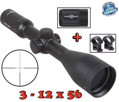 3-12x56 Vector Optics Jagd Zielfernrohr, L4 Leuchtabsehen 11 Stufen, Schussfest - Bild 1 von 4
