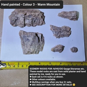 N HO OO - COLOUR 3 WARM MOUNTAIN Brand new custom made Model rocks set SEE DESC - Picture 1 of 8