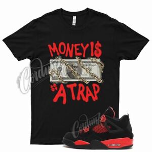 T-shirt TRAP noir pour Air J1 4 Red Thunder Gym Varsity Iconic 1 14