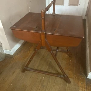 Rare Antique  Cherry 🍒 Sewing Table Organizer Box, Very Nice - Picture 1 of 13