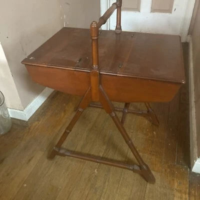 Rare Antique  Cherry 🍒 Sewing Table Organizer Box, Very Nice - Image 1 of 4