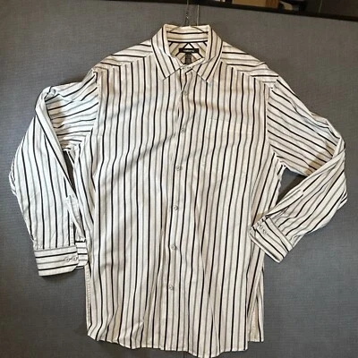 Camisa de vestir para hombre Claiborne manga larga con botones talla XLT hombre grande alto LEER Foto 1 de 4