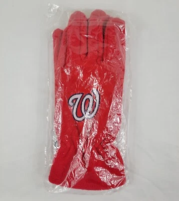 Guantes de béisbol rojos de lana de los Washington Nationals MLB nuevos Foto 1 de 2
