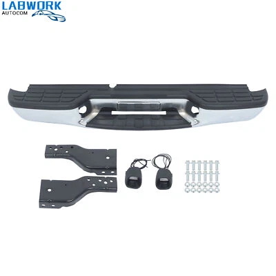 For Chevy S10 GMC Sonoma Fleetside 1998 99-2004 Rear Step Bumper Assembly Chrome Foto 1 de 4