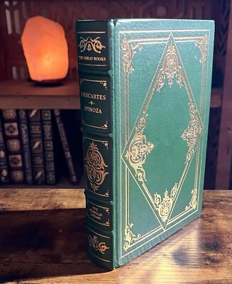 Descartes: Philosophical Spinoza: Ethics Franklin Library The Great Books Rare! - Image 1 of 4