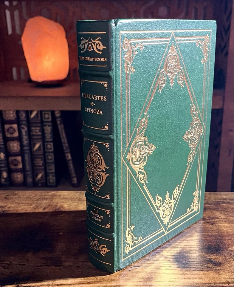 Descartes: Philosophical Spinoza: Ethics Franklin Library The Great Books Rare! - Image 1 of 4