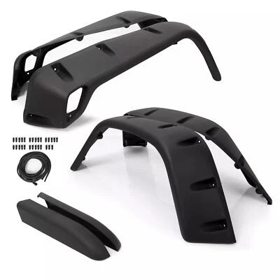 For Jeep Wrangler TJ 2-Door 97-06 7" Wide Pocket Extended Black Fender Flares Foto 1 de 4