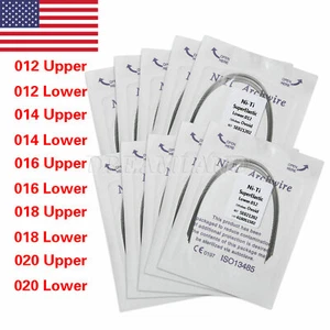 10 Bags Dental Ortho Super Elastic Niti Round Arch Wire Ovoid Form 10 Sizes - Picture 1 of 22