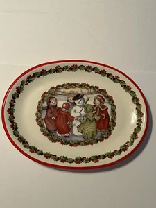 Burton & Burton~15.5"Lx12"W "Tis the Season" Ceramic Serving Platter. Vintage - Picture 1 of 3