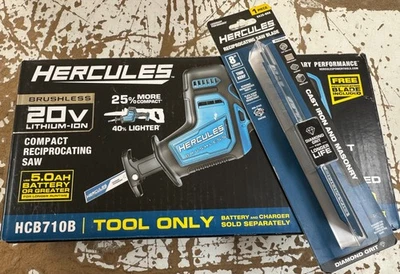 HERCULES 20V Brushless Cordless Compact Reciprocating Saw HCB710B - w/ Blade - Image 1 of 3