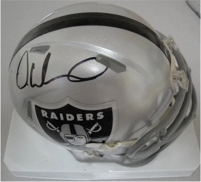 Minicasco automático firmado a mano DeAndre Washington Oakland Raiders JSA WP 371297 Foto 1 de 4