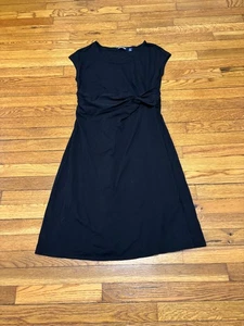 Abito donna Lands' End tubino taglia media nero cotone elasticizzato senza maniche ginocchio - Foto 1 di 7