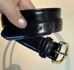 COACH Herren Trachtengürtel 36 Schwarz Leder RINDSLEDER Handarbeit 3921 - Bild 1 von 7