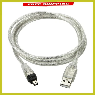 Durable USB to Firewire 4-Pin Cable - 1m for DCR-DV Compatibility, Lightweight - Image 1 of 4
