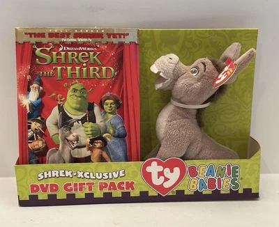 Shrek The Third DVD with TY Donkey Beanie Babie New Sealed - Image 1 of 4