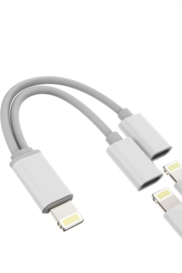 Adaptador de Auriculares Compatible para Auriculares 8pin Y Cargador para Iphone  Foto 1 de 4