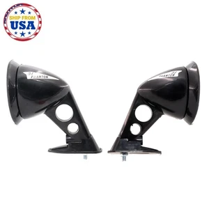 New Black Fender Mirror Set For Honda Civic EC ED EE EF EX Hatchback Sedan 88-91 - Picture 1 of 6